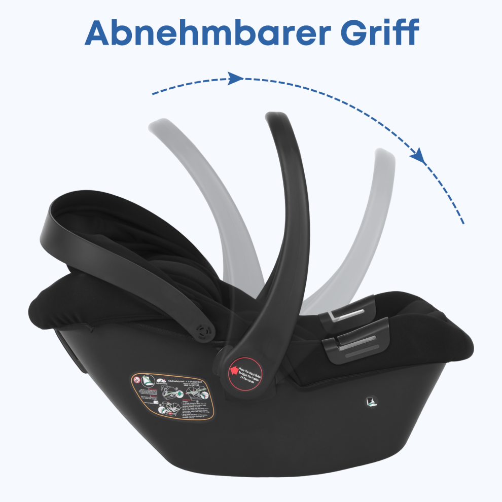 Babyautositz I UV45+ Sonnenschutz I BaseLock-Anzeige I 6.8kg DE-Lager