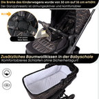 BabyVoyage Kinderwagen 3 in 1 Inklusive Sitz, Babywanne Autositz Zweiwegeinstallation, geländegängig