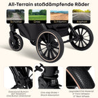 3-in-1 Kinderwagen – Alltagsbegleiter mit reversibler Schieberichtung Ausgestattet mit Sportsitz, eigenständiger Babywanne, Babyschale