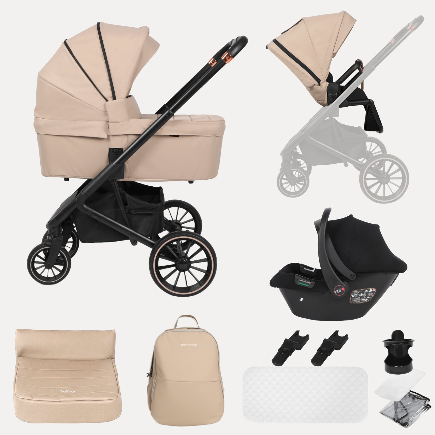 BabyVoyage 3-in-1 Baby Stroller