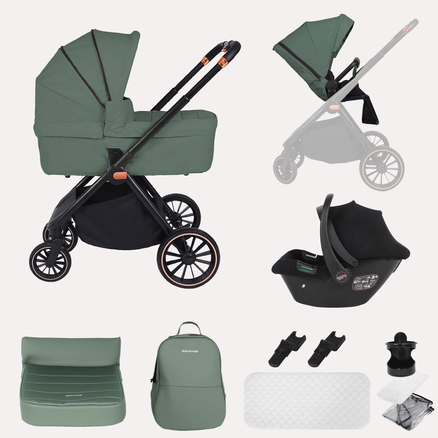 BabyVoyage 3-in-1 Baby Stroller