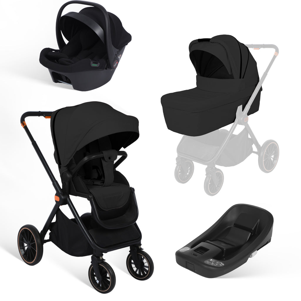 BabyVoyage 4 in 1 Kinderwagen Alpin Grün: Zwei Schiebe-Richtungen + Ein-Klick-Faltung