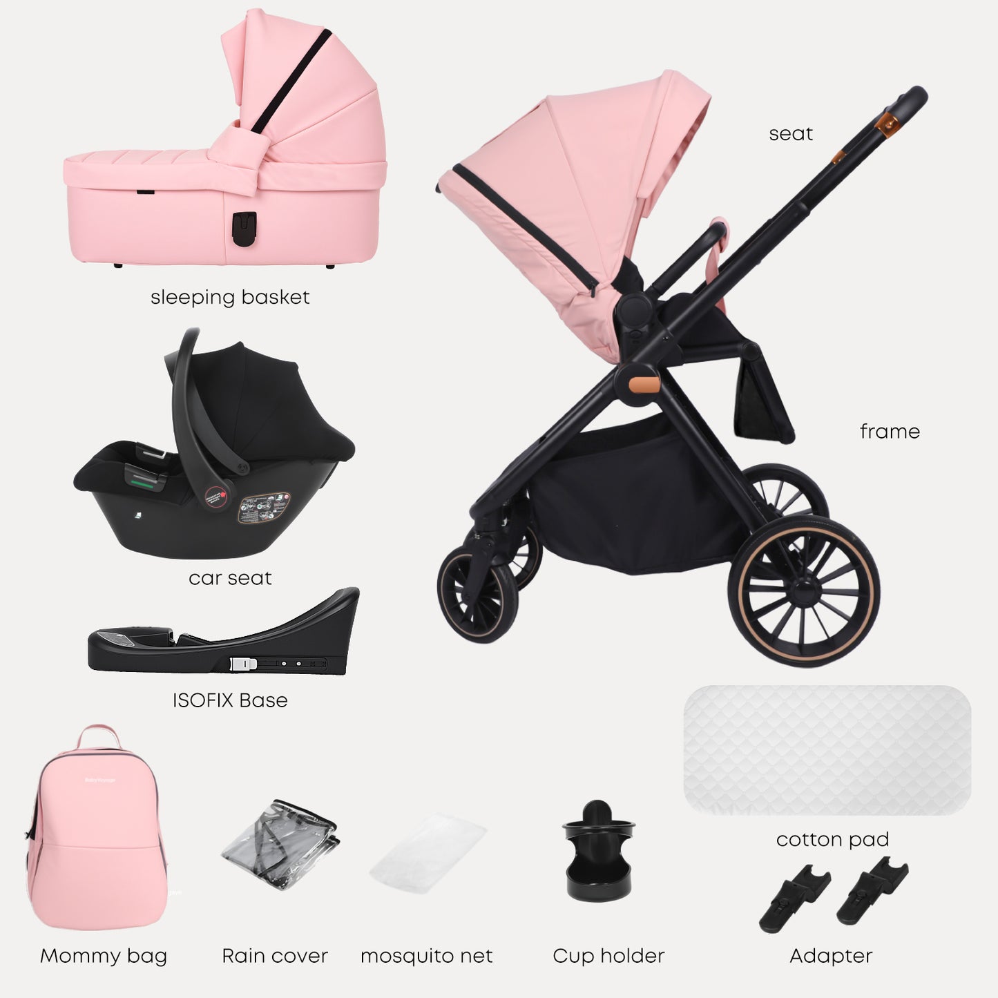 BabyVoyage 4 in 1 Baby Stroller