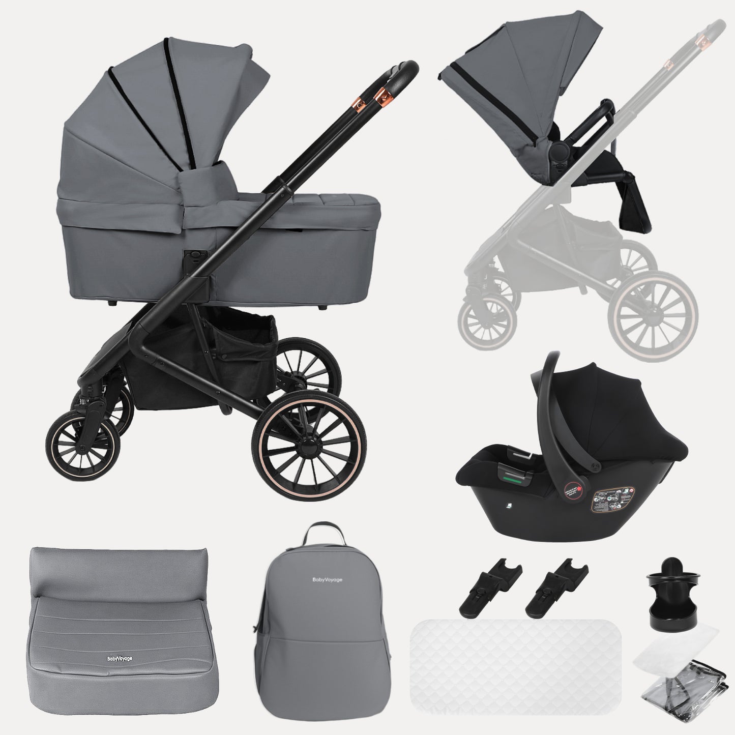 BabyVoyage 3 in 1 Baby Stroller