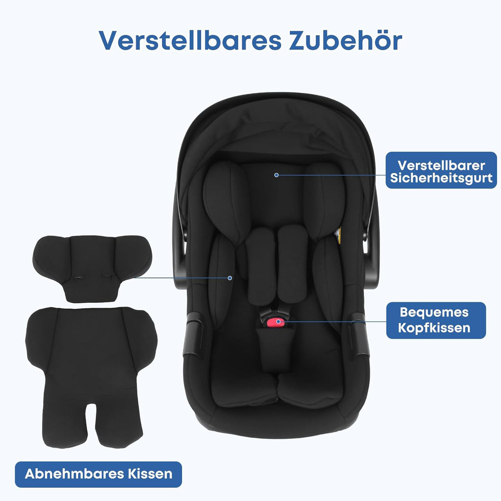 BabySchale  I UV45+ Sonnenschutz I BaseLock-Anzeige I 6.8kg DE-Lager