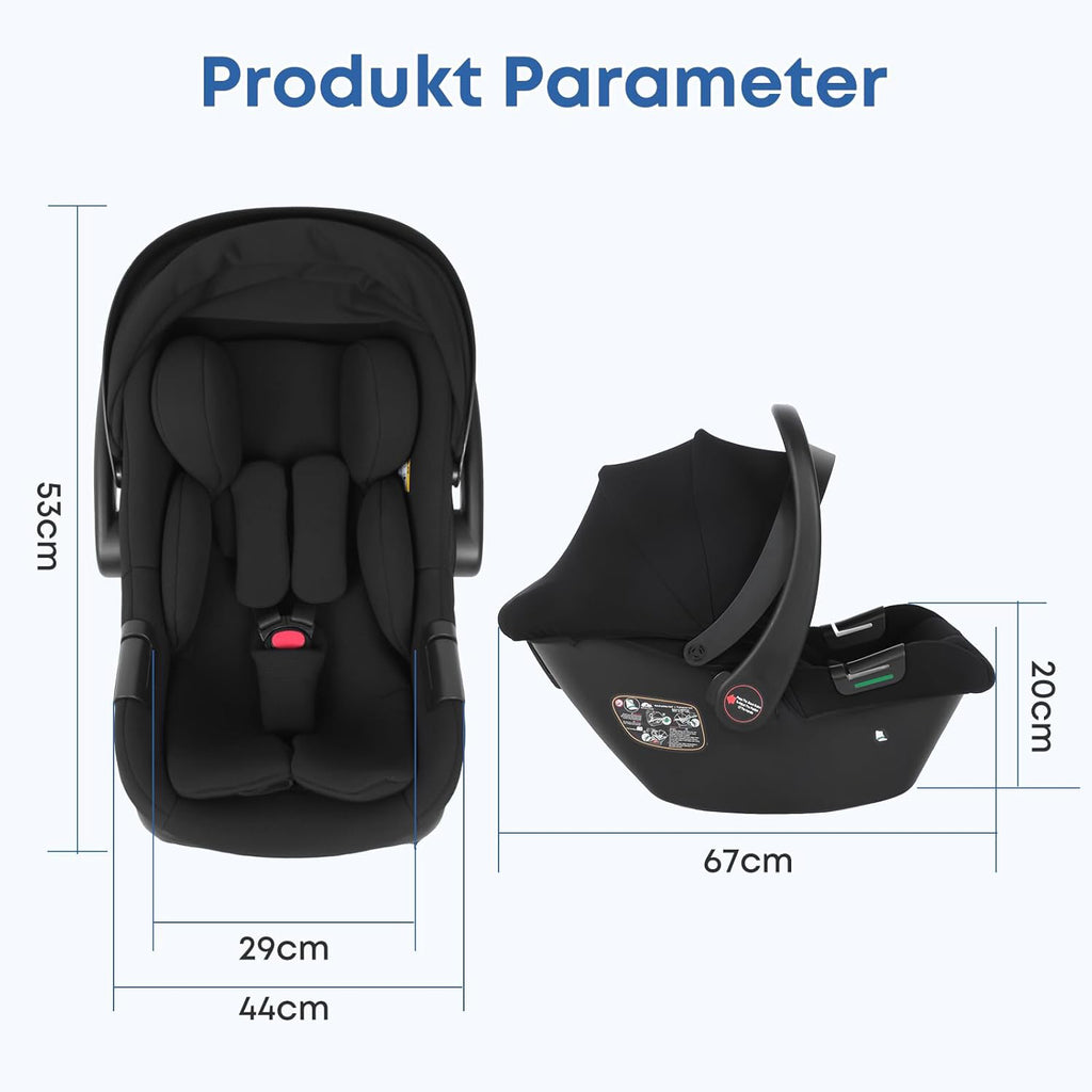 BabySchale  I UV45+ Sonnenschutz I BaseLock-Anzeige I 6.8kg DE-Lager