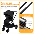 Kinderwagen 4in1 Stressfreie Übergänge:  I Einhand-Faltung I Mit Sonnen-& Insektenschutz