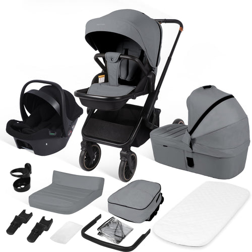 Baby Voyage 3 in 1 Kinderwagen Set geprüfter Buggy mit Schlafkorb + Autositz