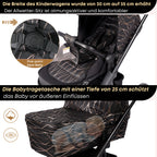 2-in-1-Kinderwagen, faltbar, für Neugeborene, mit Aluminiumrahmen und umkehrbarem Sitz