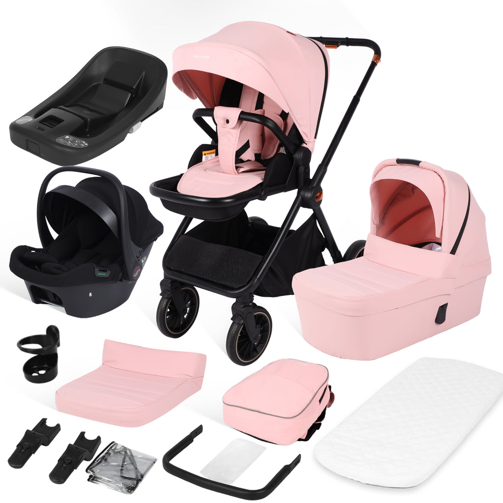 BabyVoyage 4in1 Reisesystem Kirschblüte: Zwei Richtungen + Ein-Klick-Faltung   Alu-Rahmen