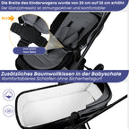4-in-1-Kinderwagen inklusive Babyschale und Basis  Premium-Grau