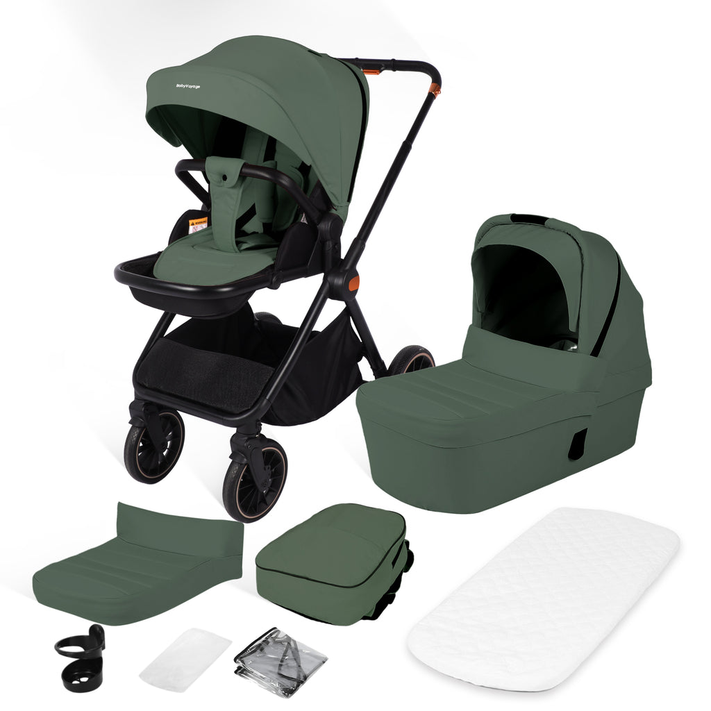 kinderwagen 2-in-1, Kirschblütenrosa Geeignet für Baby-Mädchen Zweiwege-Installation