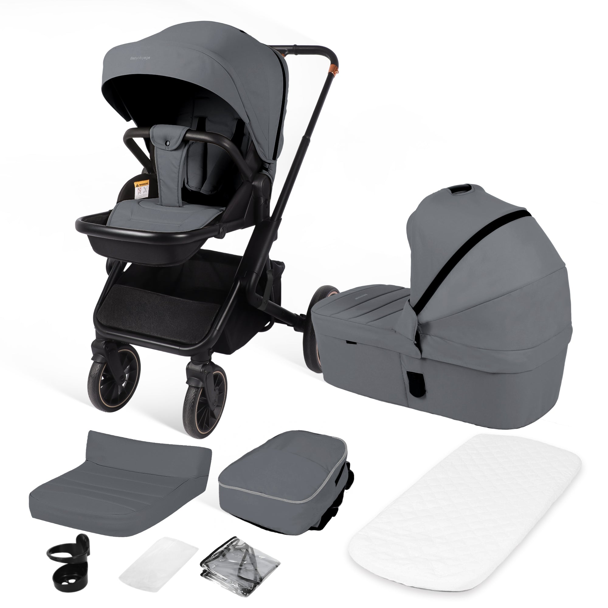 kinderwagen 2-in-1 Grün Zweiwege-Installation höhenverstellbarer Griff Faltbar