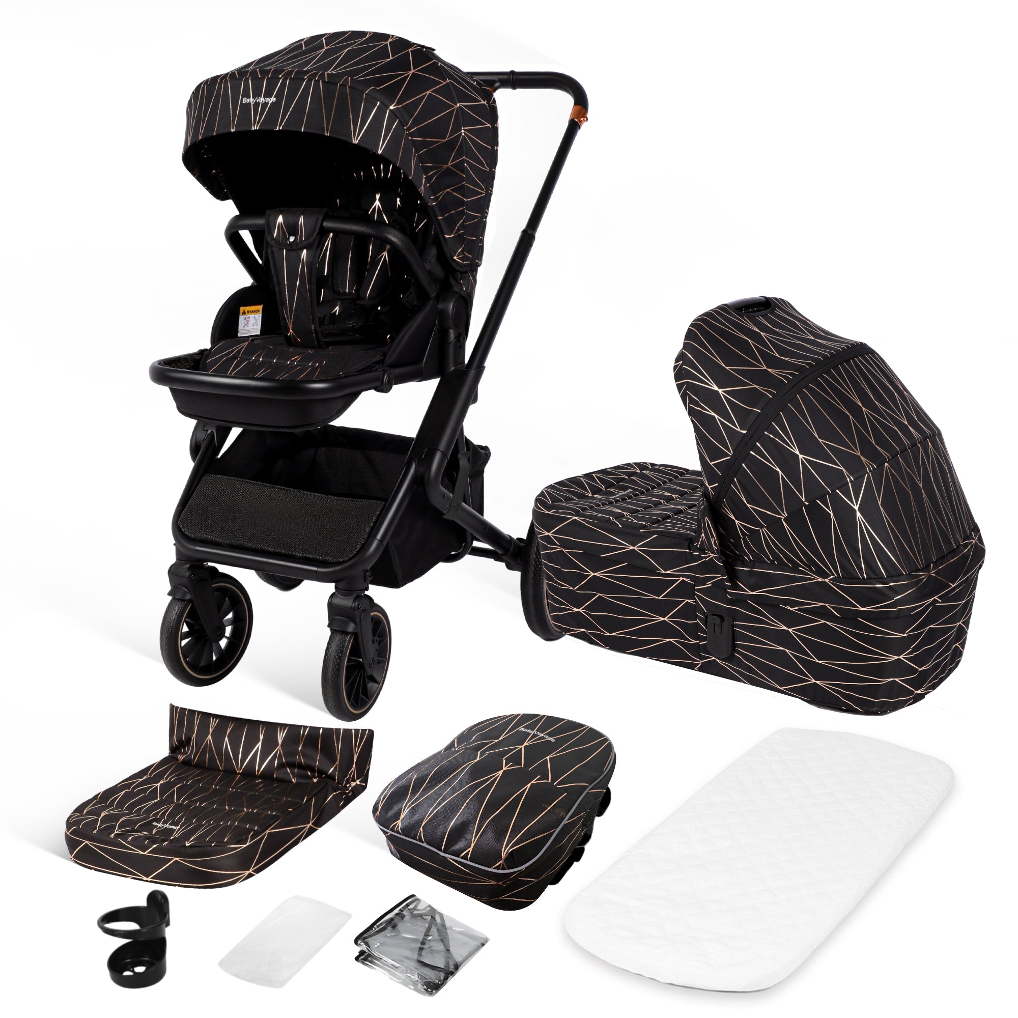 kinderwagen 2-in-1 Grün Zweiwege-Installation höhenverstellbarer Griff Faltbar
