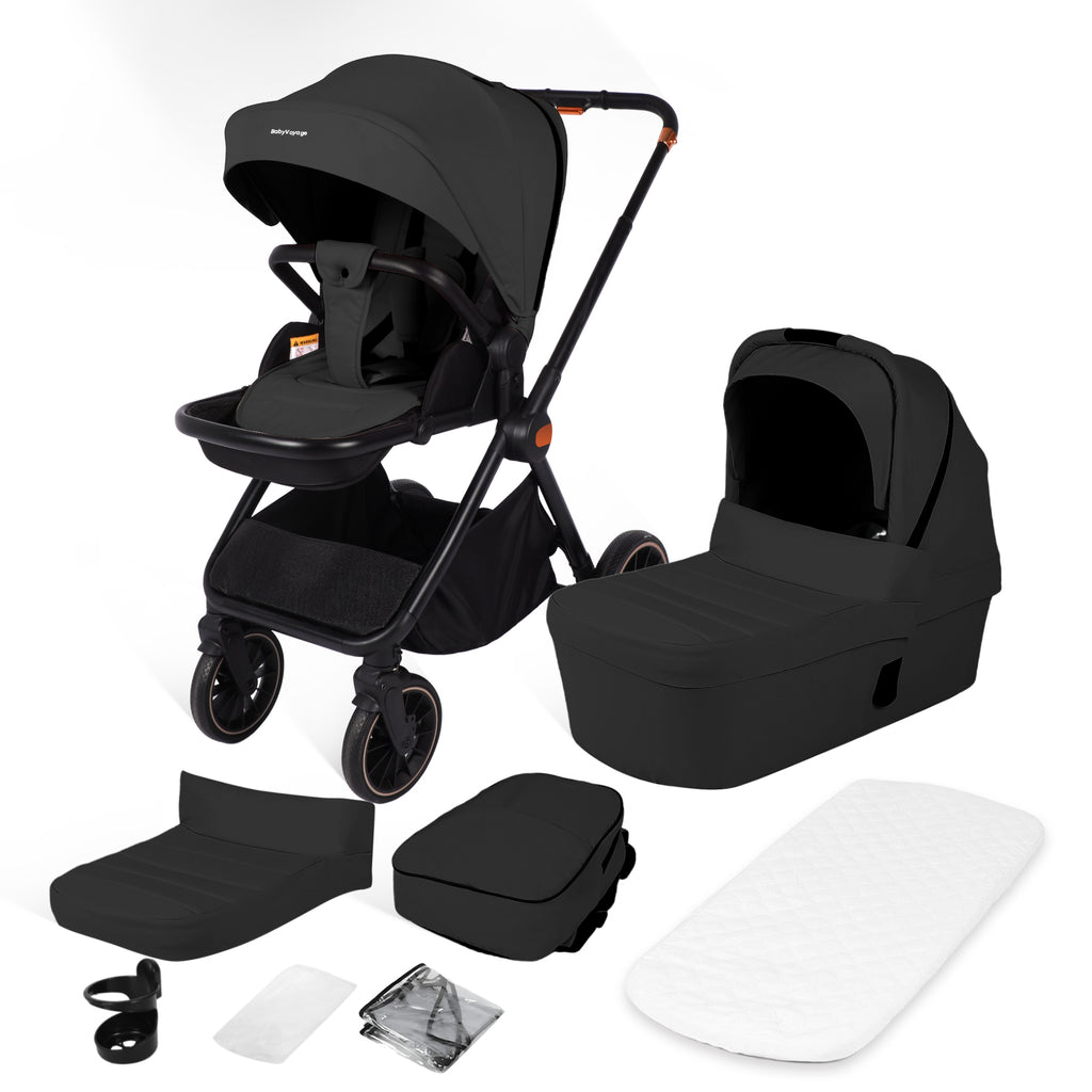 kinderwagen 2-in-1, Kirschblütenrosa Geeignet für Baby-Mädchen Zweiwege-Installation