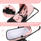 4-in-1 Kinderwagen mit ISOFIX Base & reversiblem Sitz – Leichtgewichtiger Reisesystem | EN 1888 Zertifiziert
