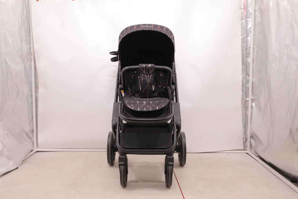 BabyVoyage 2 in 1 kinderwagen  Sternenhimmel-Grau Babywanne & Sportsitz, Räder 360° Stoßdämpfer