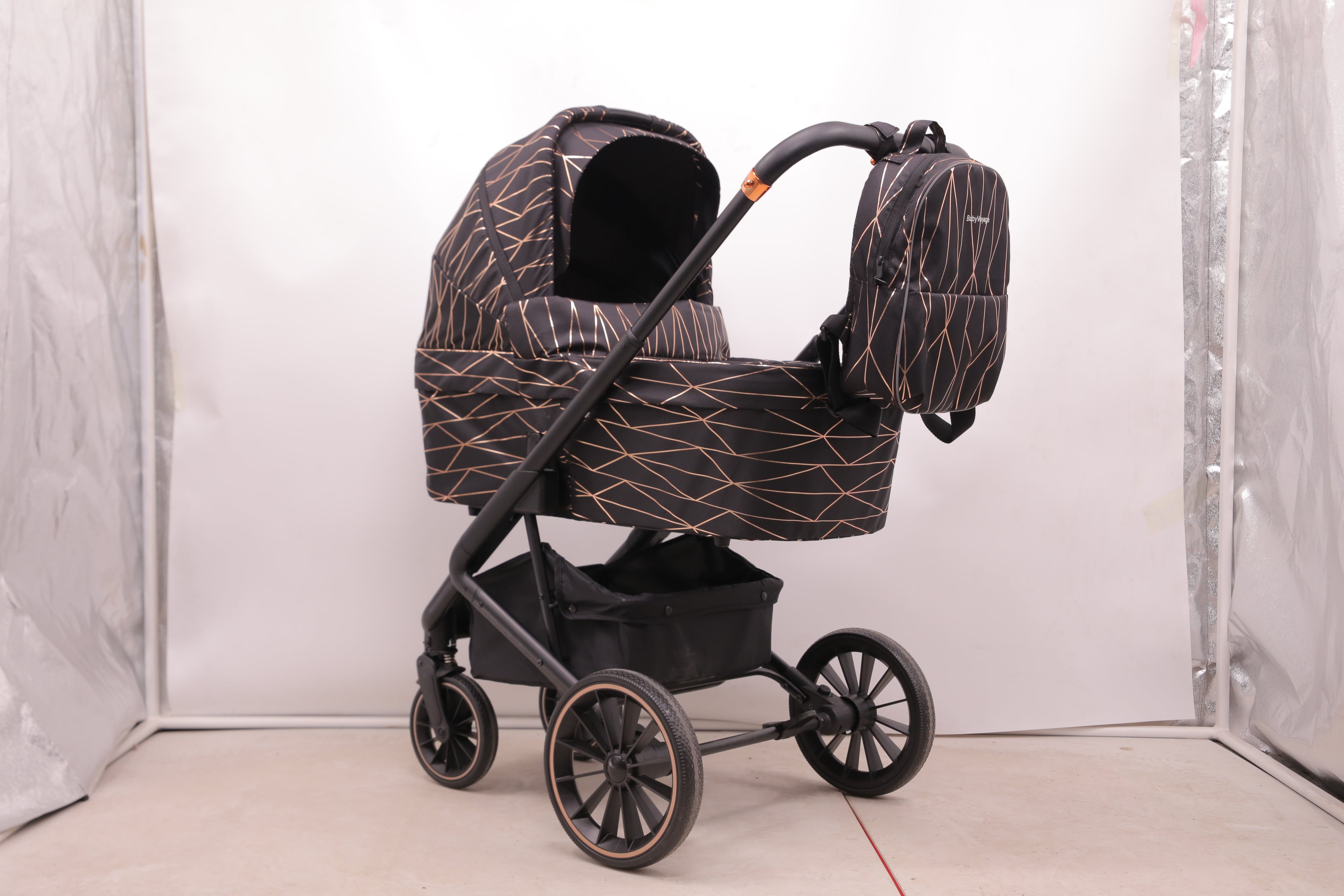 Baby Voyage kinderwagen Khaki 2-in-1 Federung Höhenverstellbarer Griff Zusammenklappbar Gleiten