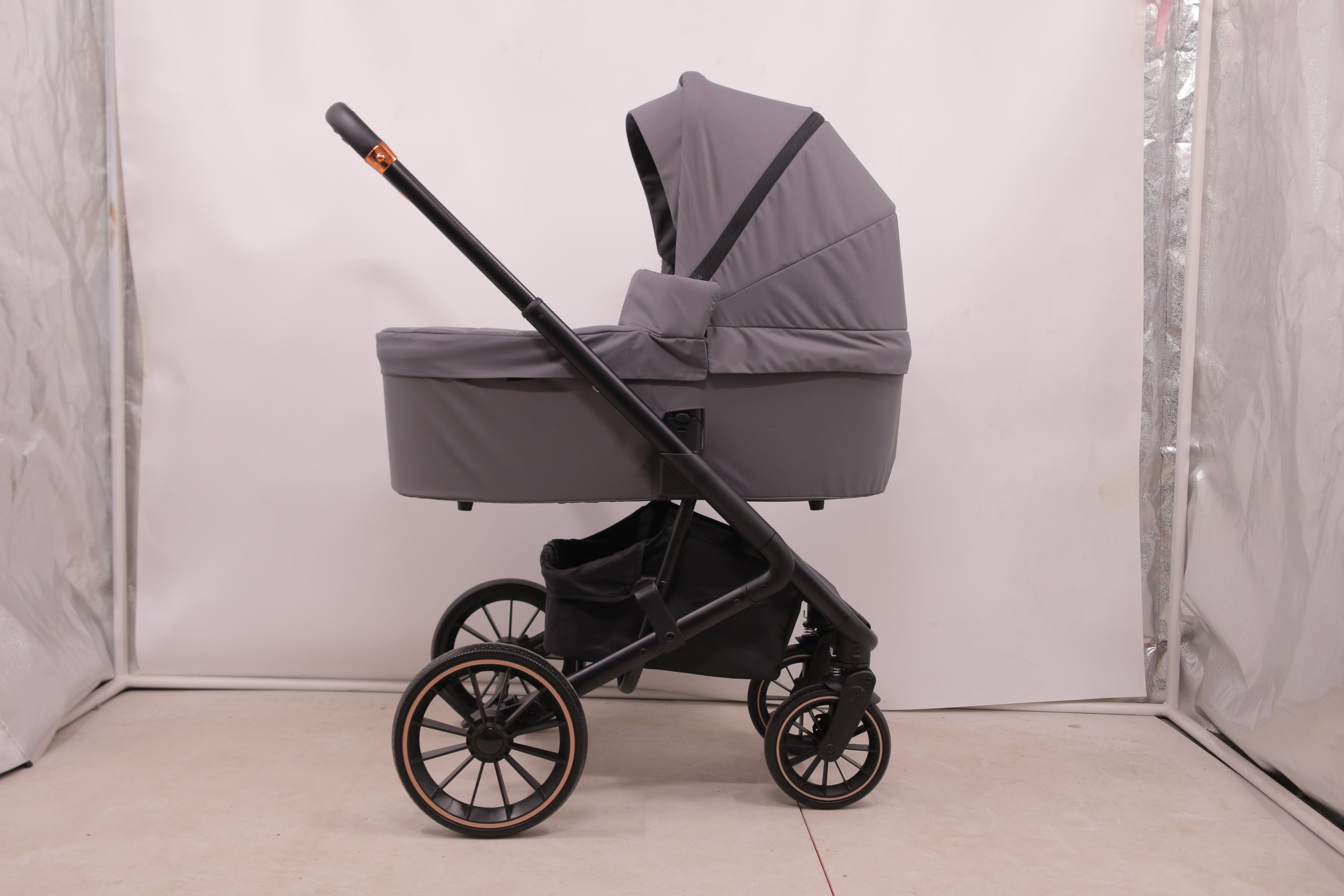 Baby Voyage kinderwagen Khaki 2-in-1 Federung Höhenverstellbarer Griff Zusammenklappbar Gleiten