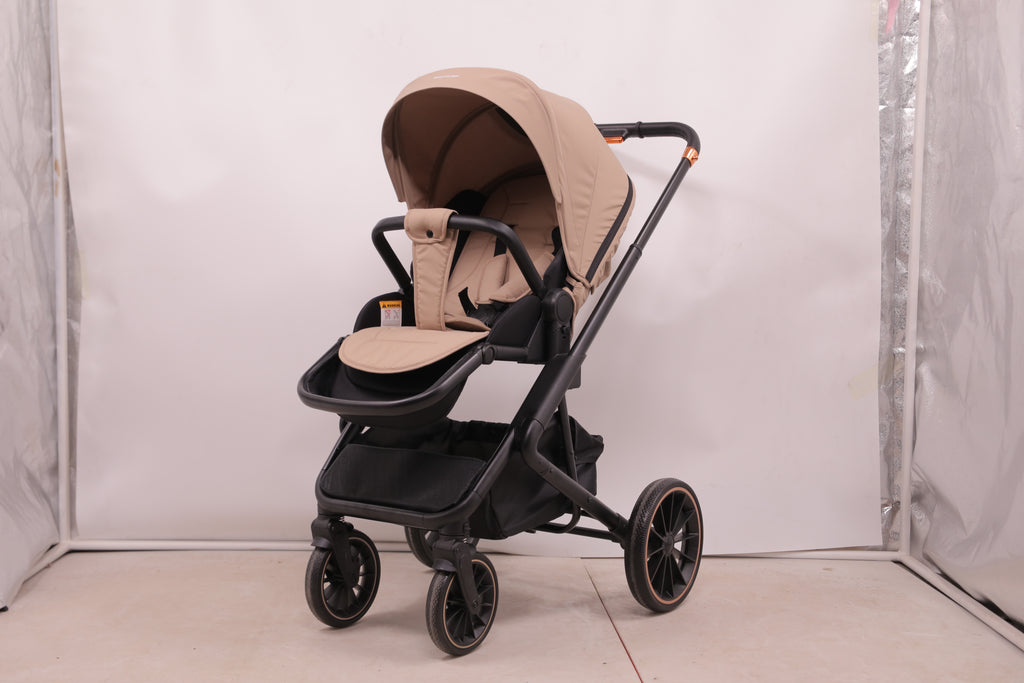 2-in-1-Kinderwagen, faltbar, für Neugeborene, mit Aluminiumrahmen und umkehrbarem Sitz