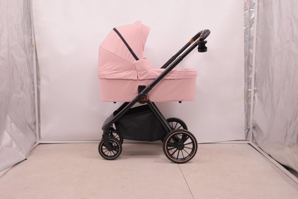 BabyVoyage Kinderwagen 2 in 1 faltbar, separate Schlafwanne und Sitz, Getränkehalter, Moskitonetz und weitere Geschenke
