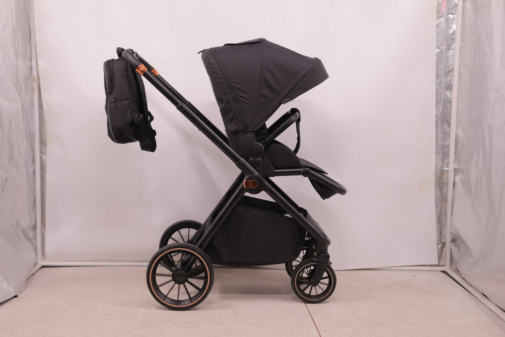 BabyVoyage 2 in 1 kinderwagen  Sternenhimmel-Grau Babywanne & Sportsitz, Räder 360° Stoßdämpfer