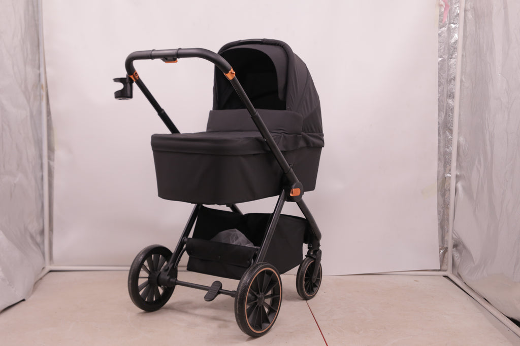BabyVoyage Kinderwagen 2 in 1 faltbar, separate Schlafwanne und Sitz, Getränkehalter, Moskitonetz und weitere Geschenke